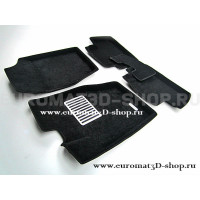 Текстильные 3D коврики Euromat3D Lux в салон для Peugeot 408 (2012-) № EM3D-003909