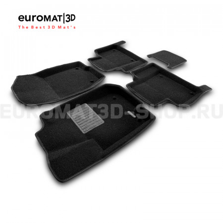 Текстильные 3D коврики Euromat3D Business в салон для Mercedes ML-Class (W164) (2005-2011) № EMC3D-003501