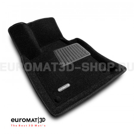 Текстильные 3D коврики Euromat3D Business в салон для Volvo S 60 (2019-) № EMC3D-005502