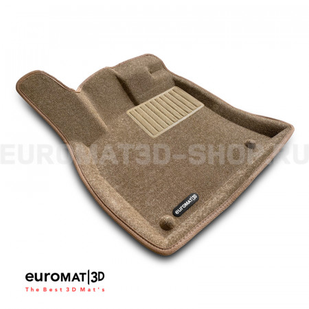 Текстильные 3D коврики Euromat3D Business в салон для Skoda Superb (2015-) № EMC3D-004510T Бежевые