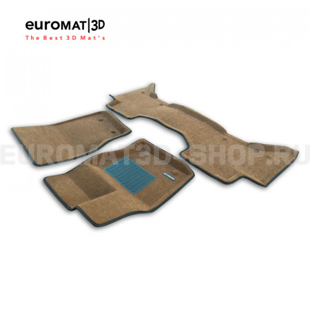 Текстильные 3D коврики Euromat3D Business в салон для Land Rover Range Rover Vogue L405 (2013-2021) № EMC3D-003106R Коричневые